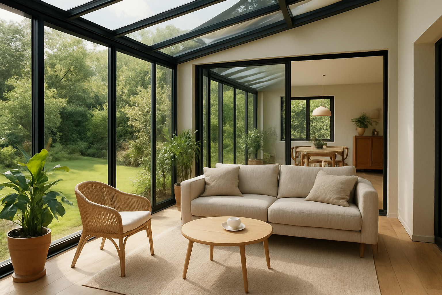 Véranda qui agrandit la pièce : solutions et avantages