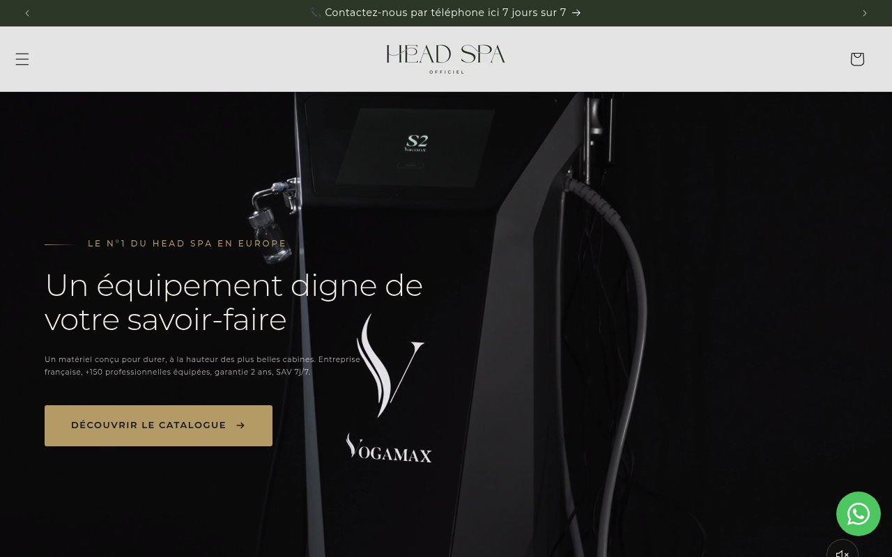 Apercu du site Head Spa Officiel