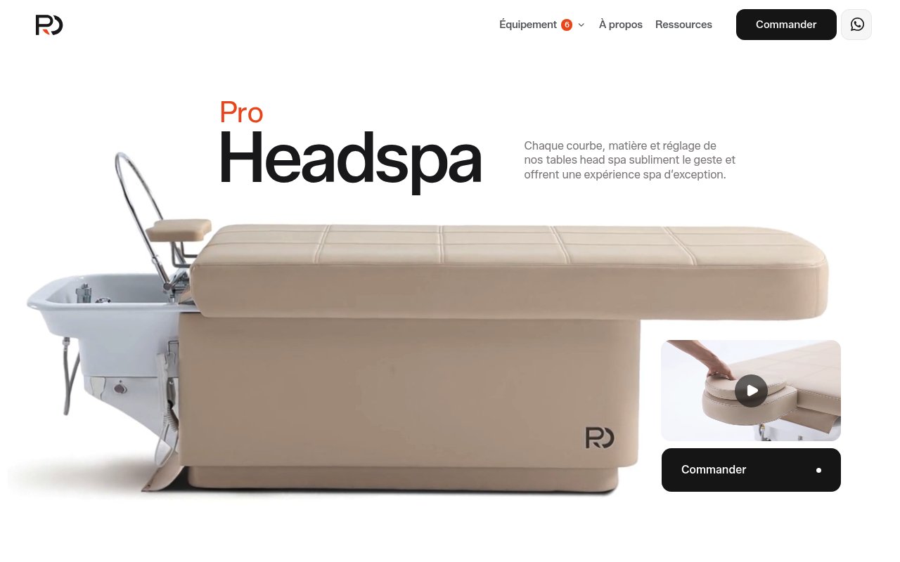 Apercu du site Pro Headspa